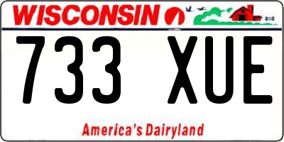 WI license plate 733XUE