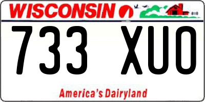 WI license plate 733XUO