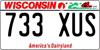 WI license plate 733XUS