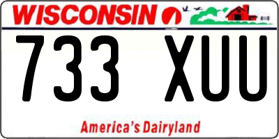 WI license plate 733XUU