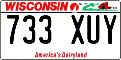 WI license plate 733XUY
