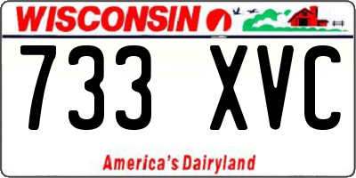 WI license plate 733XVC