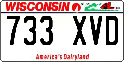 WI license plate 733XVD