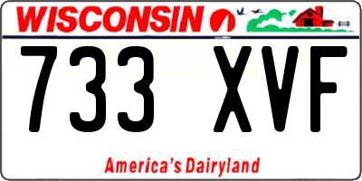 WI license plate 733XVF