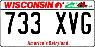 WI license plate 733XVG