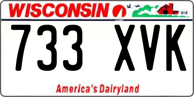 WI license plate 733XVK