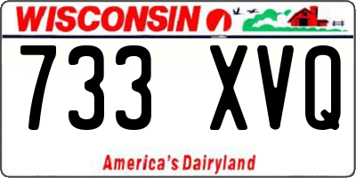 WI license plate 733XVQ