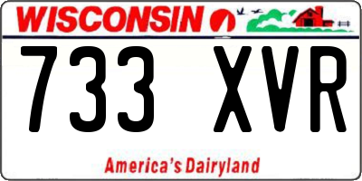 WI license plate 733XVR