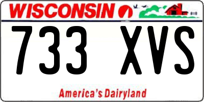 WI license plate 733XVS