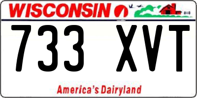 WI license plate 733XVT