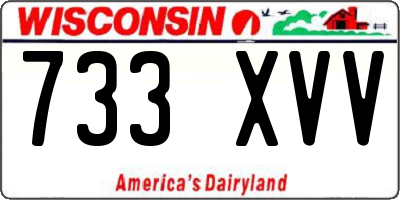 WI license plate 733XVV