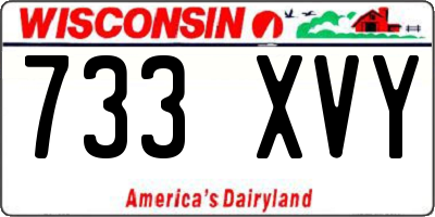 WI license plate 733XVY