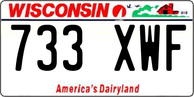 WI license plate 733XWF