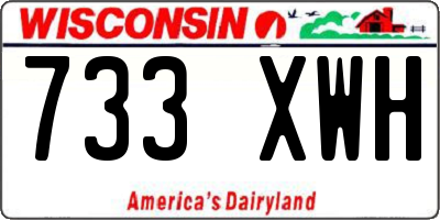 WI license plate 733XWH