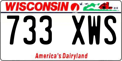 WI license plate 733XWS