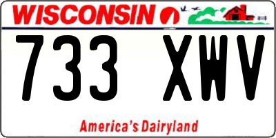 WI license plate 733XWV