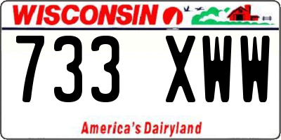 WI license plate 733XWW