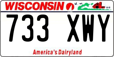 WI license plate 733XWY