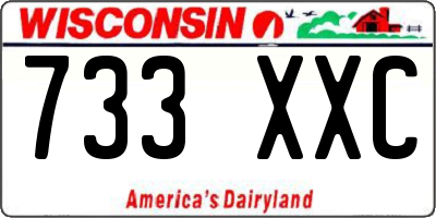 WI license plate 733XXC