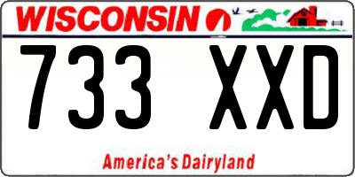 WI license plate 733XXD