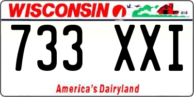 WI license plate 733XXI