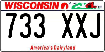 WI license plate 733XXJ