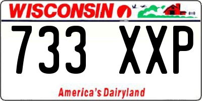 WI license plate 733XXP