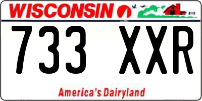 WI license plate 733XXR