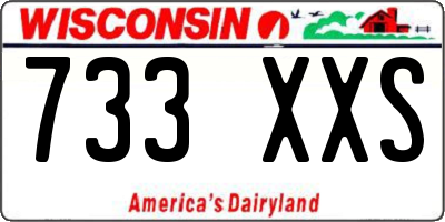 WI license plate 733XXS