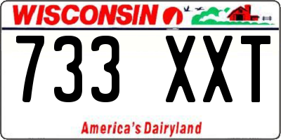 WI license plate 733XXT