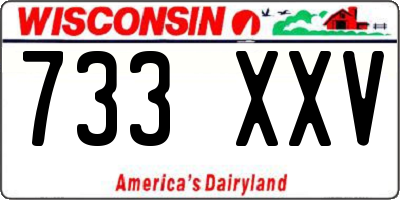 WI license plate 733XXV