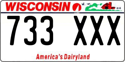 WI license plate 733XXX