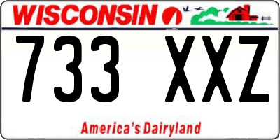 WI license plate 733XXZ