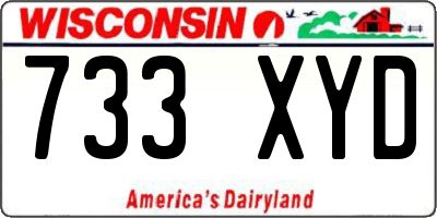 WI license plate 733XYD