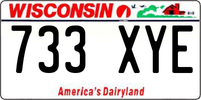 WI license plate 733XYE