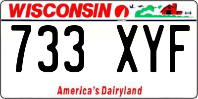 WI license plate 733XYF