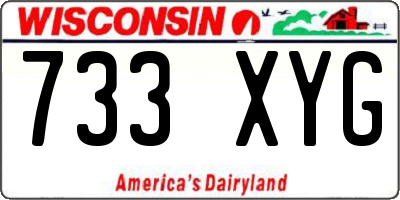 WI license plate 733XYG