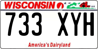 WI license plate 733XYH