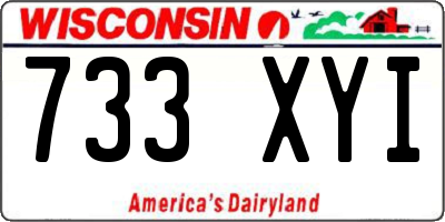 WI license plate 733XYI