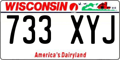 WI license plate 733XYJ