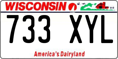 WI license plate 733XYL