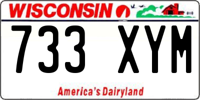 WI license plate 733XYM