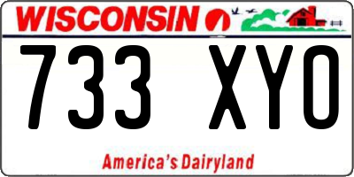 WI license plate 733XYO
