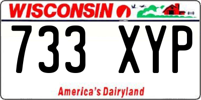 WI license plate 733XYP