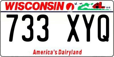 WI license plate 733XYQ