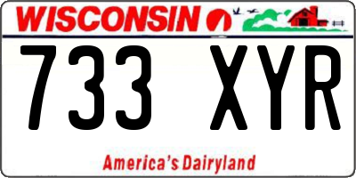 WI license plate 733XYR