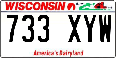 WI license plate 733XYW