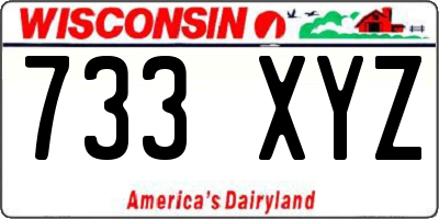 WI license plate 733XYZ