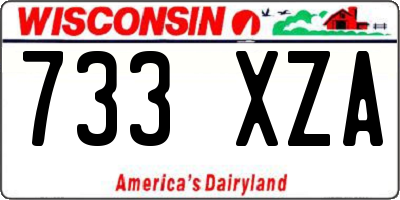 WI license plate 733XZA