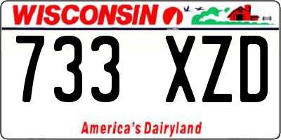 WI license plate 733XZD